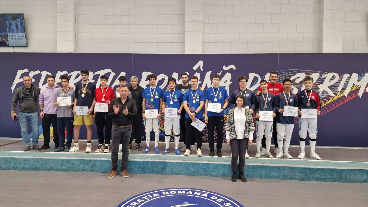 CS Dinamo – campioană a României pe echipe la sabie juniori masculin